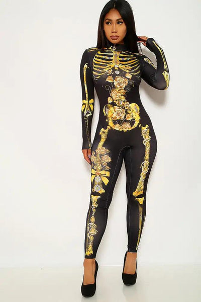 Black Gold Bad To The Bone One Piece Costume - AMIClubwear