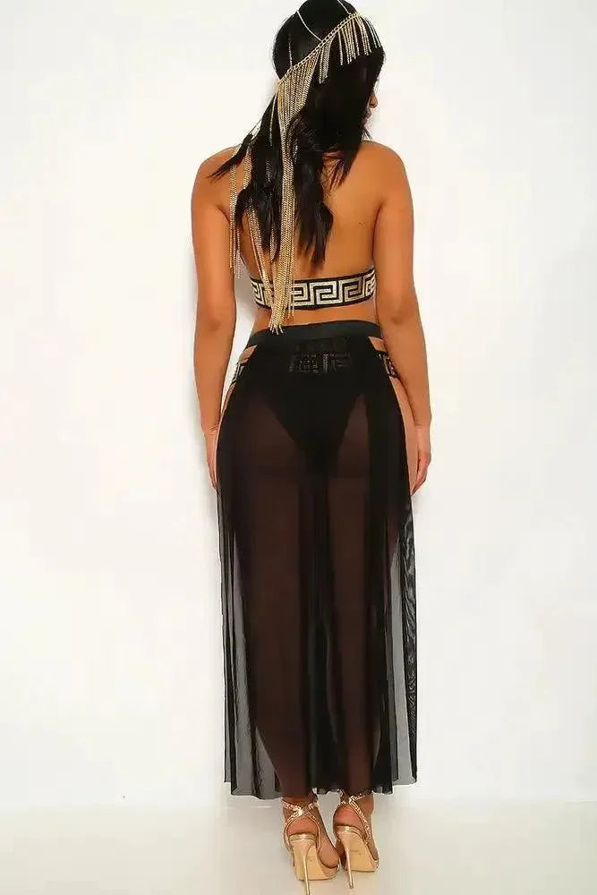 Black Gold Sexy Goddess Costume