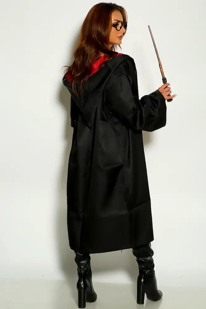 Black Grey Halter Caped 5 Piece Wizard Costume - AMIClubwear