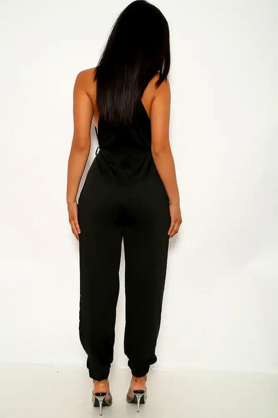 Black Sleeveless Cut Out Jumpsuit - AMIClubwear