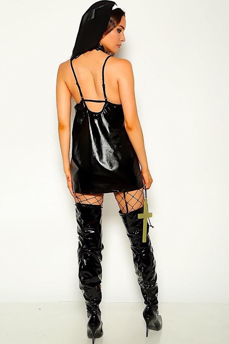 Black Lace Choker Sexy Sleeveless Dress 2 Pc Costume AMIClubwear Black Lace Choker Sexy Sleeveless Dress 2 Pc Costume AMIClubwear