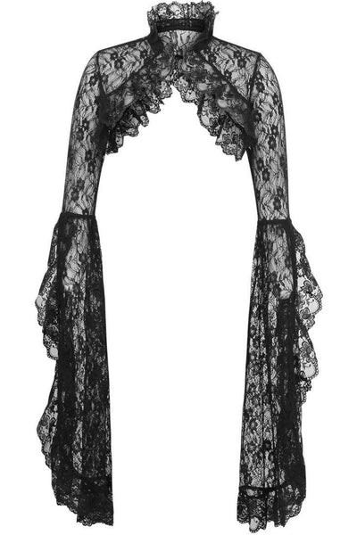Black Lace Shrug Bolero Jacket - AMIClubwear