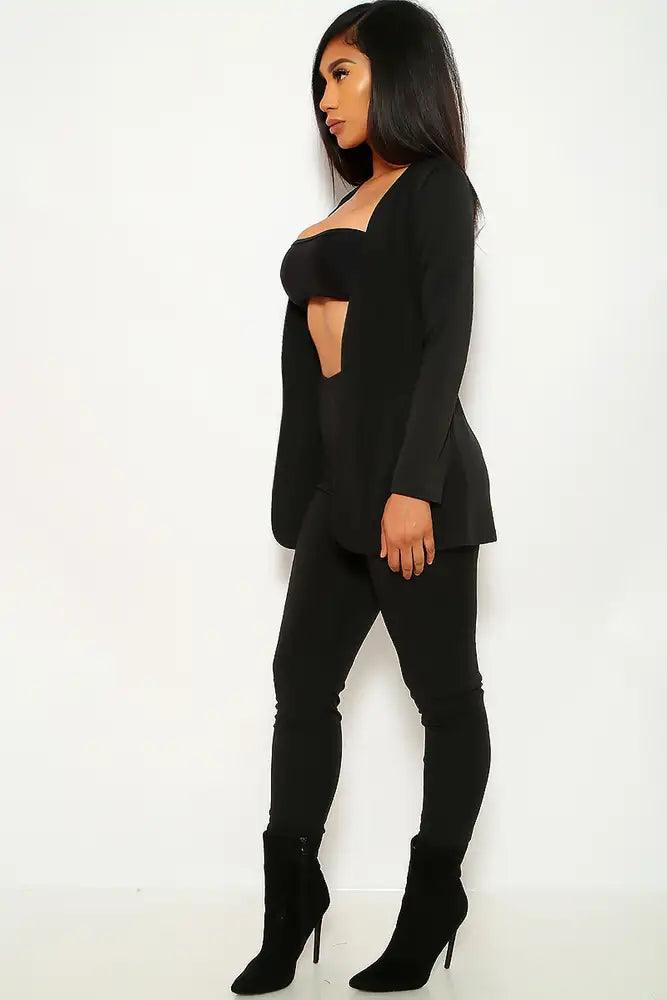 Black Long Sleeve 2 Piece Outfit - AMIClubwear