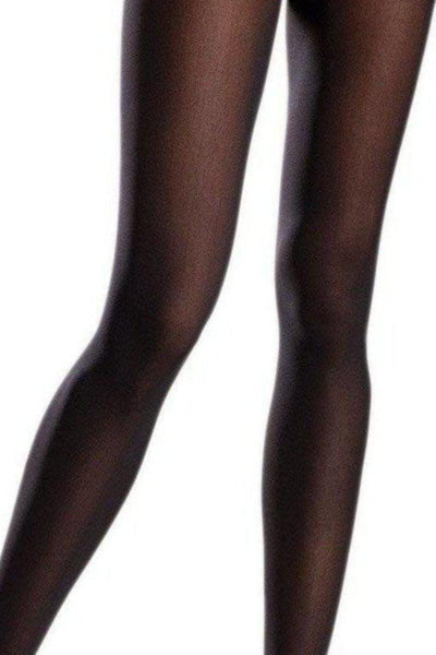 Black Opaque Nylon Plus Size Pantyhose - AMIClubwear