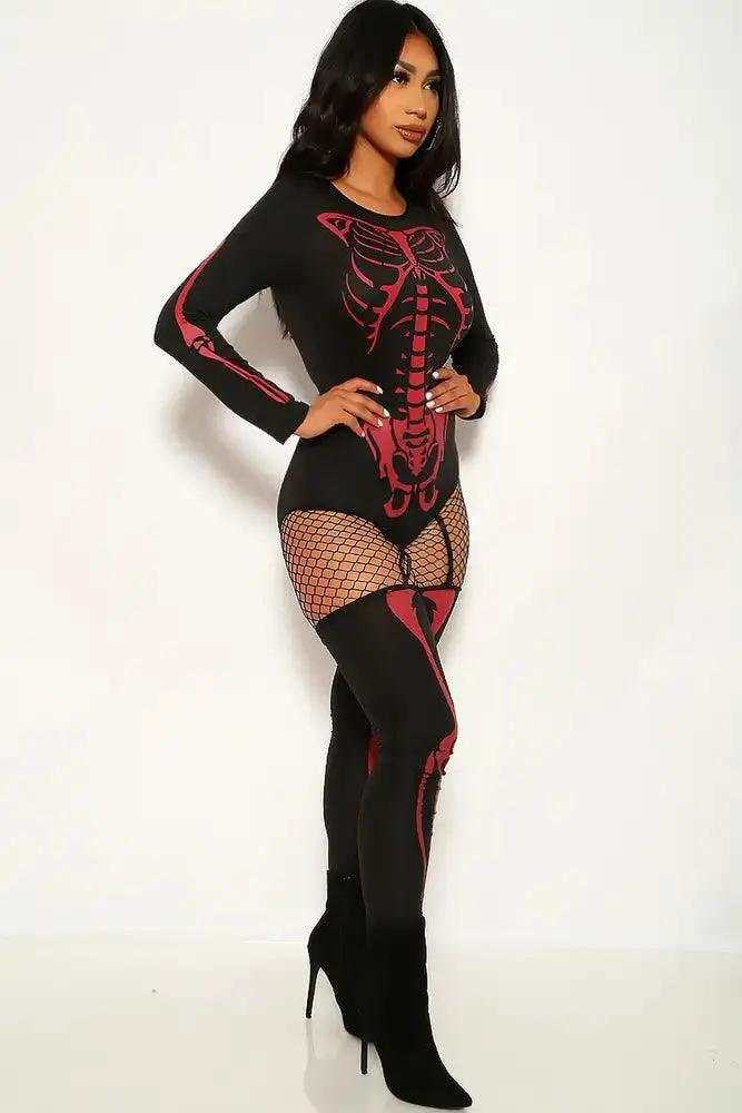 Black Red Bad To The Bone 2 Piece Costume