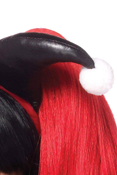 Black Red Harlequin Costume Accessory Headband - AMIClubwear