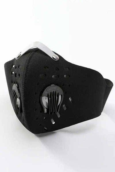 Black Respirator Protection Filter Reusable Face Mask - AMIClubwear