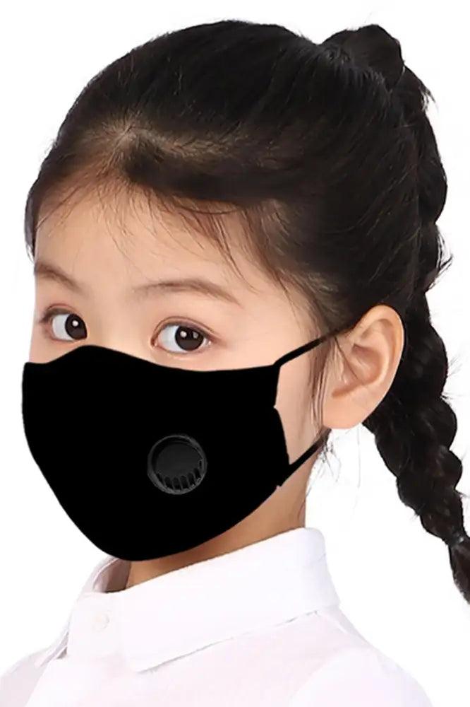 Black Respirator Washable Kids Face Mask - AMIClubwear