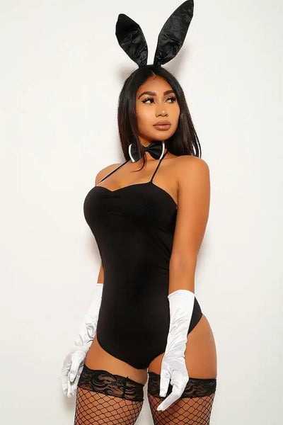 Black Sexy Versatile Bodysuit Bunny Costume - AMIClubwear