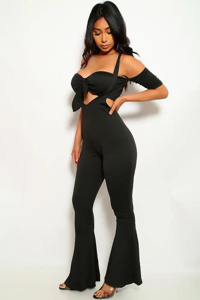 Black Short Sleeve Two Piece Outfit - AMIClubwear