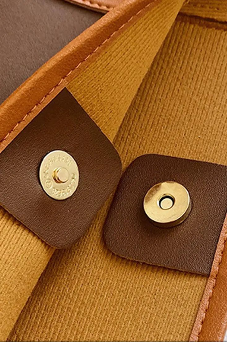 Beige Shoulder Strap Tote Bag