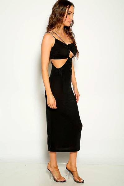 Black Sleeveless Cut Out Maxi Sexy Party Dress - AMIClubwear