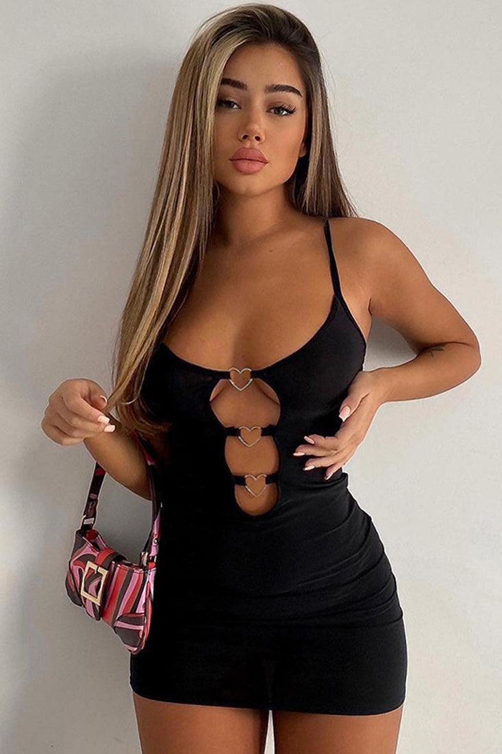 Black Sleeveless Cut Out Sexy Party Dress - AMIClubwear
