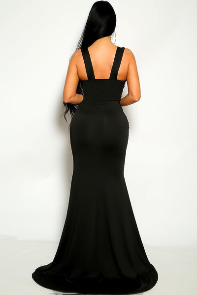Black Sleeveless Floor Length Maxi Party Dress - AMIClubwear