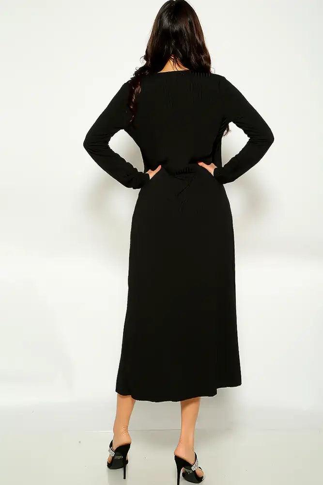 Black Sleeveless Two Piece Dress - AMIClubwear