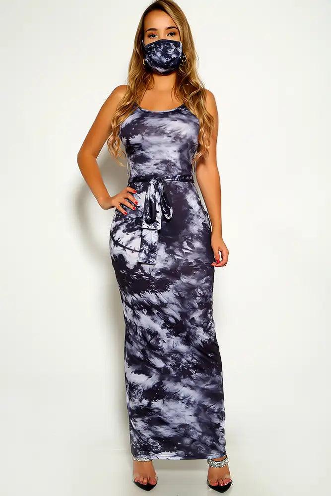 Black Sleeveless Two Tone Maxi Dress - AMIClubwear