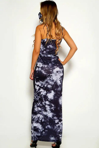 Black Sleeveless Two Tone Maxi Dress - AMIClubwear