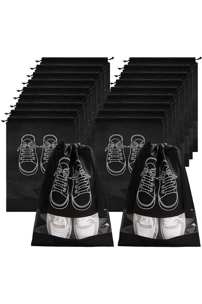 Black Storage 12 Piece Shoe Bags - AMIClubwear