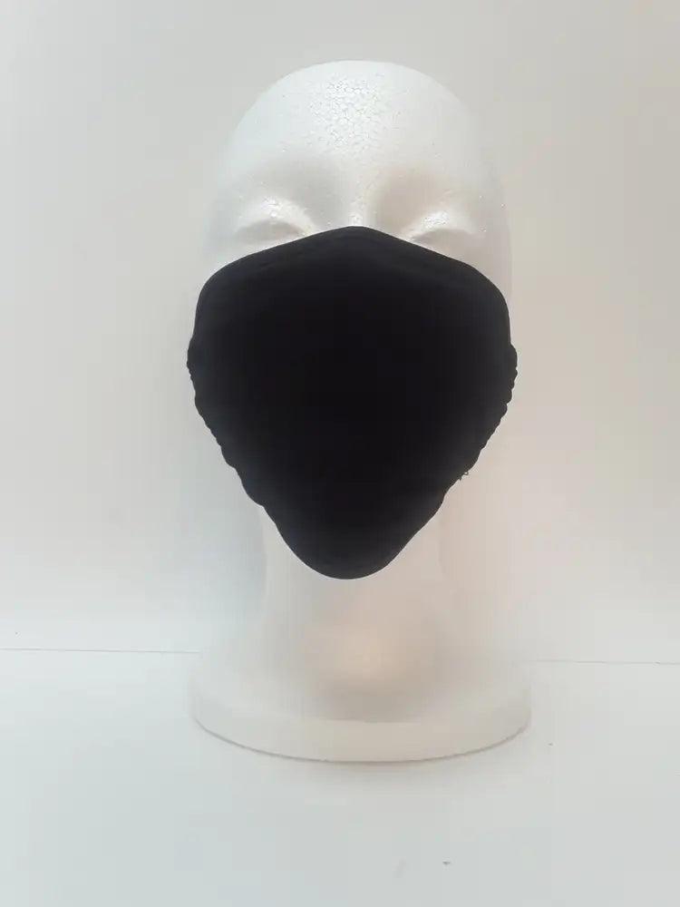 Black Stretchy Reusable Mouth Face Mask - AMIClubwear
