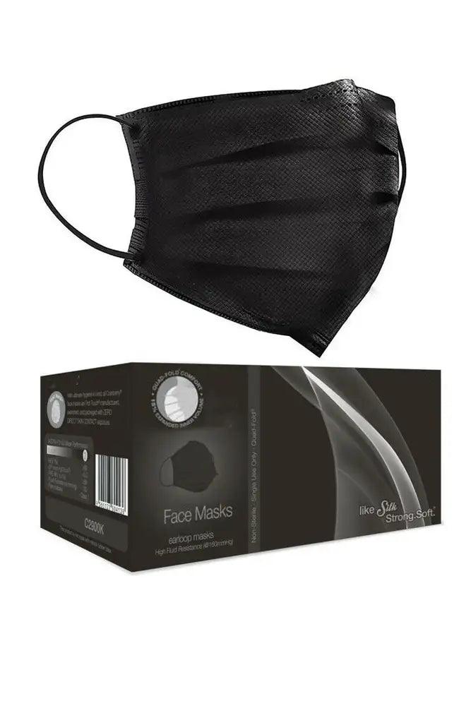 Black Surgical 3 Layer Disposable 10 Piece Facemask - AMIClubwear