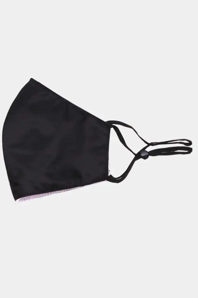 Black Water Repellent Washable 1 Piece Face Mask - AMIClubwear