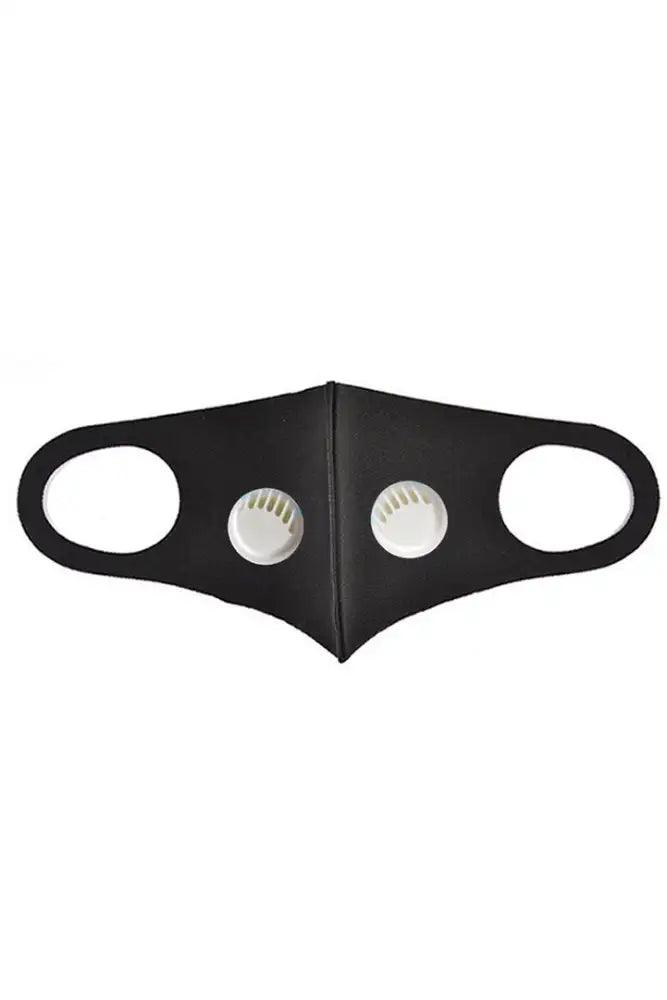 Black White Double Respirator Reusable Face Mask - AMIClubwear