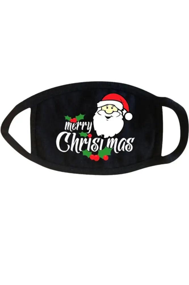 Black White Red Merry Christmas Holiday Mask - AMIClubwear