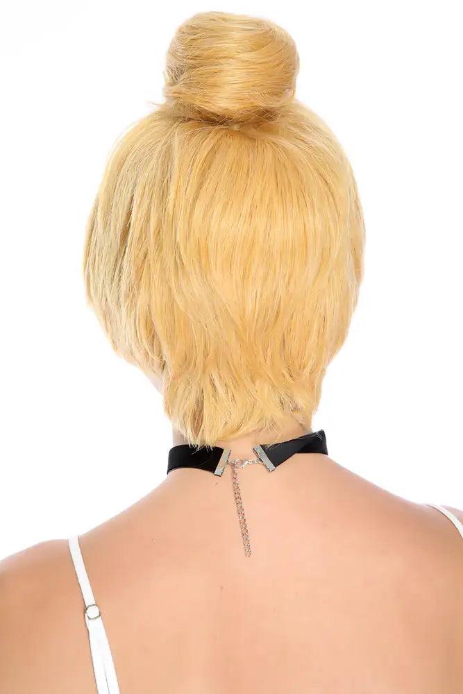 Blonde Bangs Top Knot Wig - AMIClubwear
