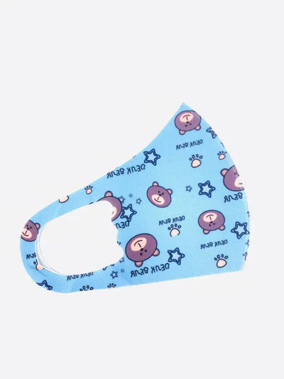 Blue Animal Print Reusable Kids Face Mask 1 Piece - AMIClubwear