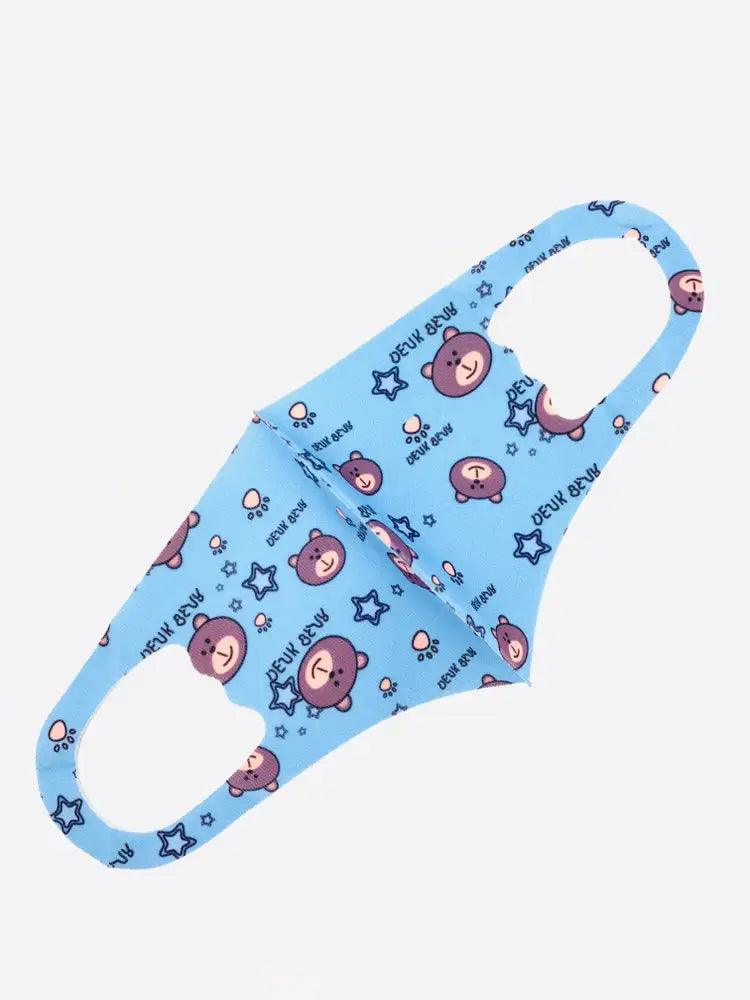 Blue Animal Print Reusable Kids Face Mask 1 Piece - AMIClubwear