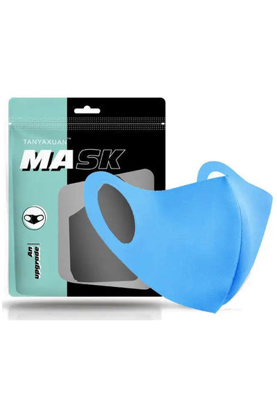 Blue Breathable Reusable Washable Face Mask - AMIClubwear
