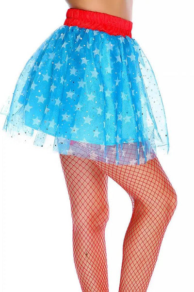 Blue Captain America Girl Tutu Skirt Costume Accessory - AMIClubwear