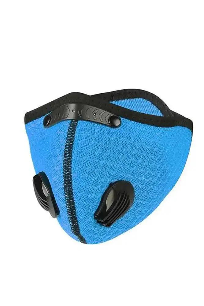 Blue Netted Filter One Piece Face Mask