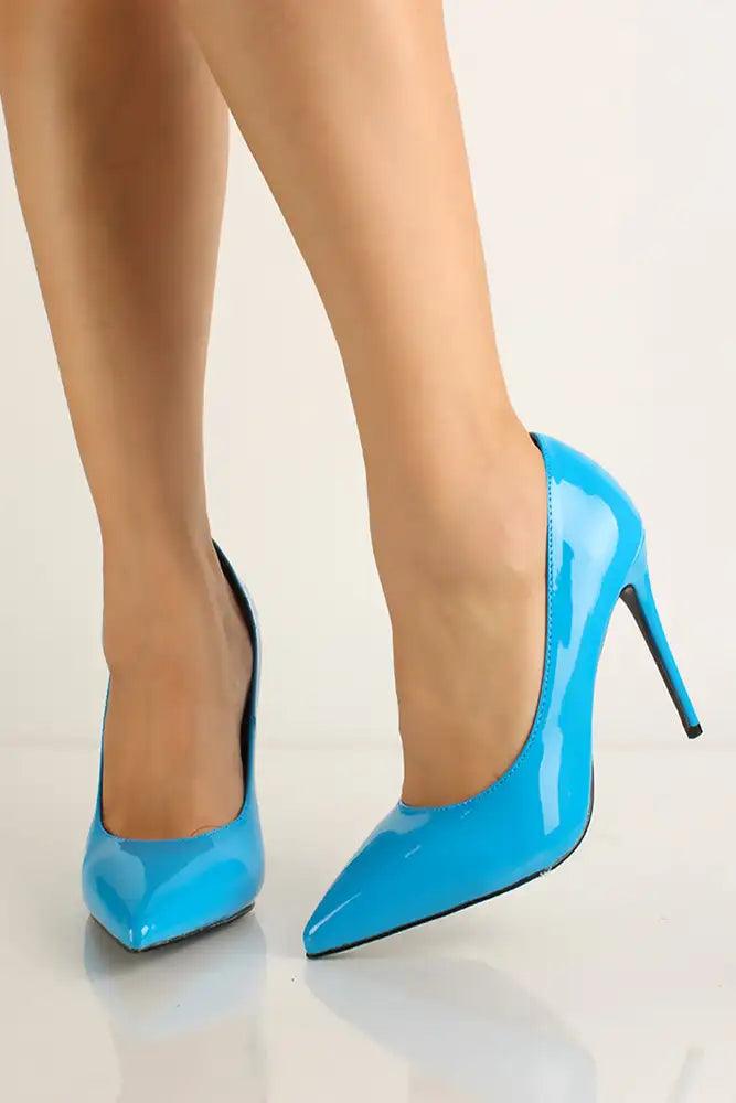 Blue Pointy Toe High Heel Pumps - AMIClubwear
