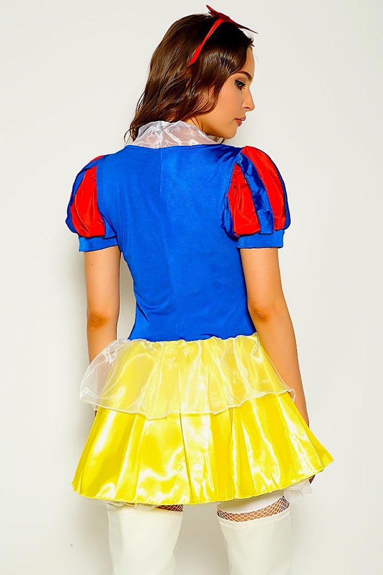 Blue Yellow Snow White Dress Sexy 2 Pc Costume - AMIClubwear