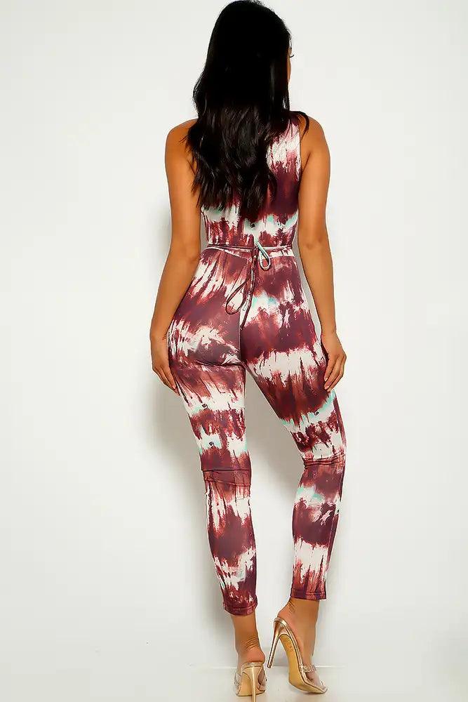 Brown Strappy Sleeveless Jumpsuit - AMIClubwear