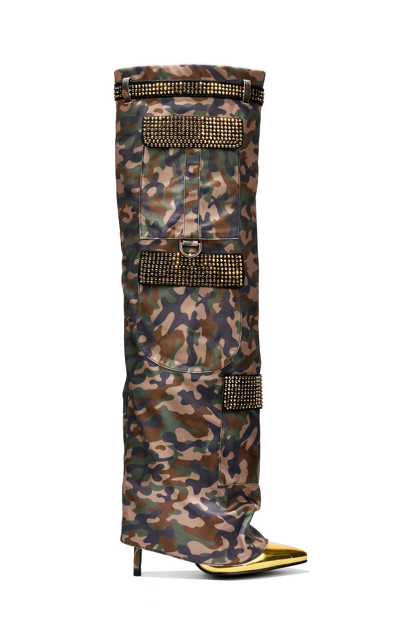BUNNO - CAMOUFLAGE Thigh High Boots - AMIClubwear