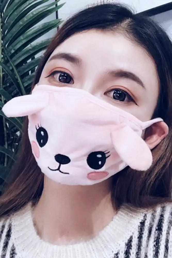 Bunny Print Washable Reusable Face Mask - AMIClubwear