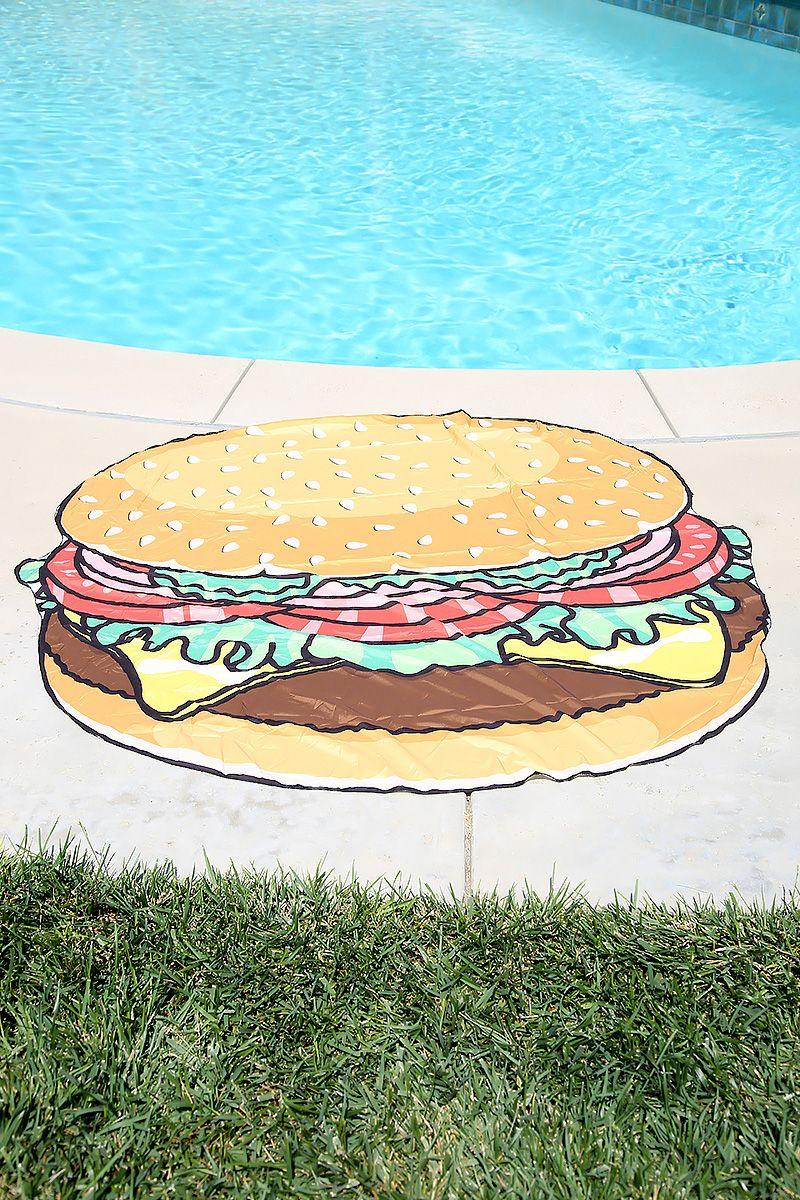 Burger Print Versatile Swimsuit Cover Up - AMIClubwear