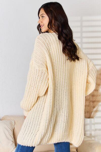 Rousseau Oversized Open Front Knit Cardigan - AMIClubwear