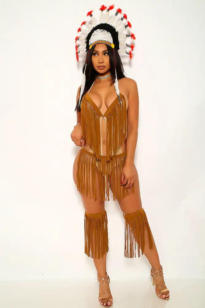 Camel Sexy Indian 5 Piece Costume - AMIClubwear