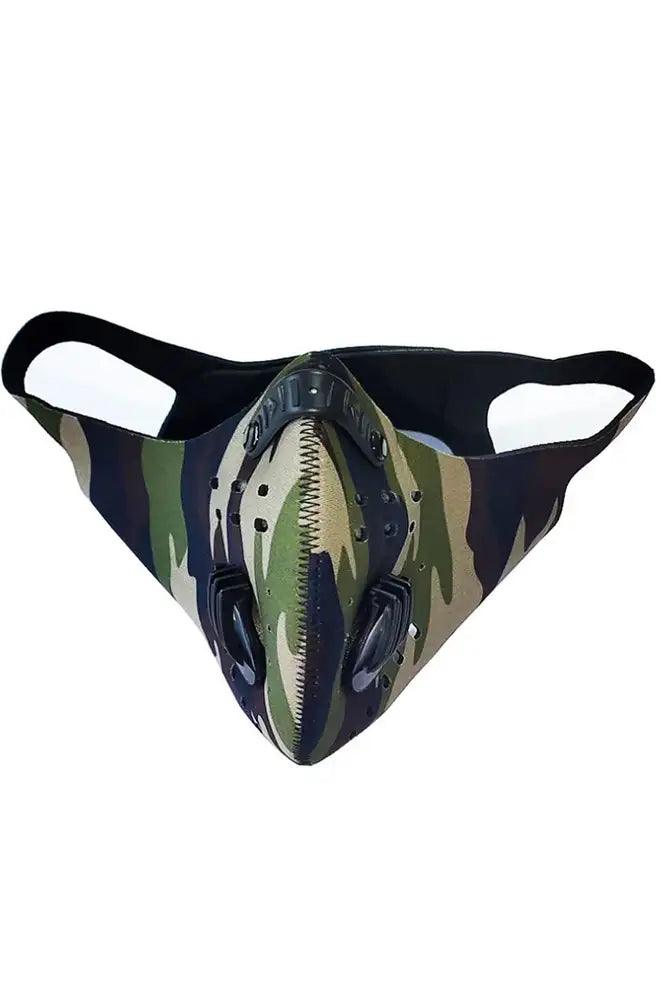 Camouflage Print Double Respirator Filter Face Mask - AMIClubwear