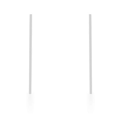 Carolee Rhodium Stainless Steel Long Line Drop Earrings - AMIClubwear