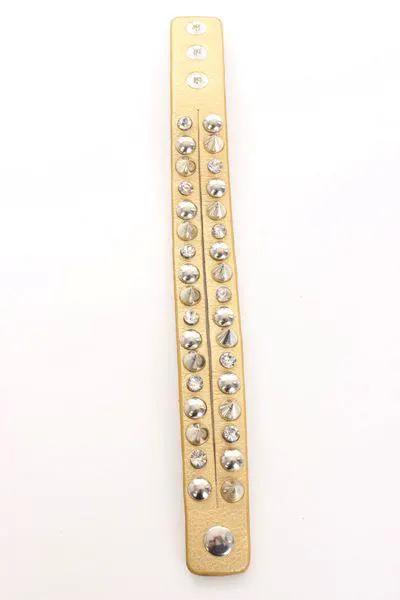 Champagne Double Spike Studded Bracelet