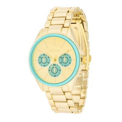 Chrono Gold Metal Watch - AMIClubwear