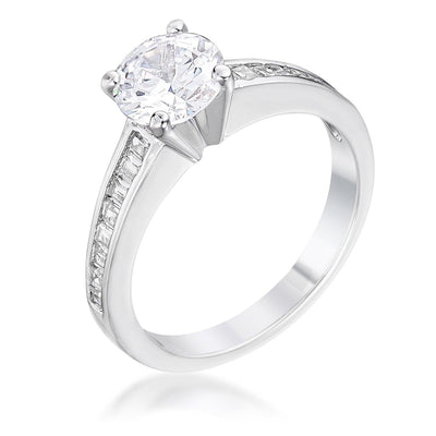 Cubic Zircon Engagement Ring - AMIClubwear