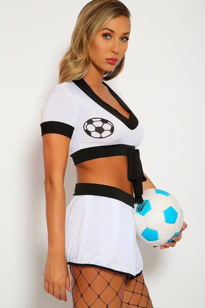 Cute White Black Sports Costume Two Piece - AMIClubwear