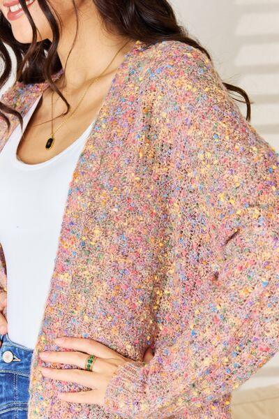 Rousseau Multicolor Open Front Knit Cardigan - AMIClubwear