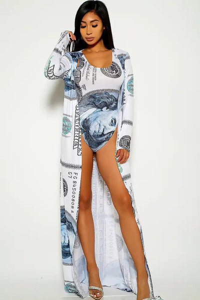 Dollar Print Two Piece Outfit - AMIClubwear