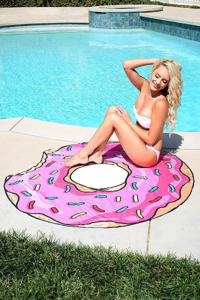 Donut Print Versatile Swimsuit Cover Up - AMIClubwear